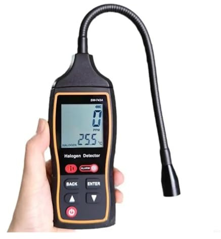 Detector de Gas, Detector de halógenos, Detector Fugas refrigerantes con Pantalla retroiluminada, Gas, Herramienta detección s refrigeración HVAC para el Trabajo, el hogar