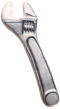 Générique Peluche Wrench Jouet Clé Anglaise Et Rembourré | Coussin Décoratif En Forme De Clé Anglaise Pour Chambre Bébé, Salle de Jeux, Chambre, Canapé, Sofa, Fauteuil, Voiture,