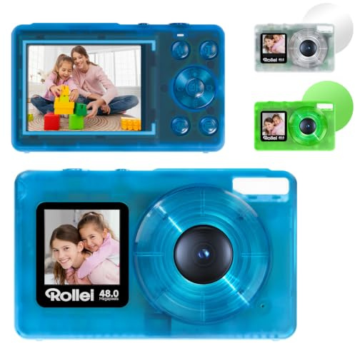 Rollei Cámara Digital 48MP 4K Rollei Compactline Pocket Transparente Azul