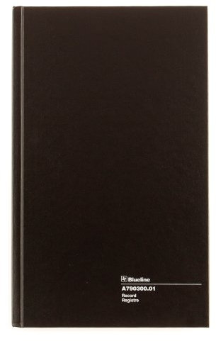 Libro registro de BlueLine, Negro, 12,5 x 7,87 cm, 300 páginas (a790300.01)