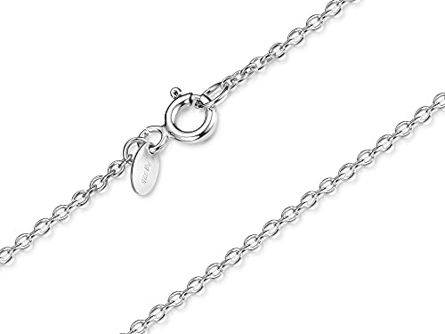 Kedja, silverkedja, 1,6 mm bredd, valbar längd 38–90 mm, äkta 925 silver