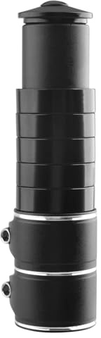TRIWONDER Cykelstjälk stigare styre förlängare styrstång stam gaffelförlängare aluminiumstam för 28,6 mm 1-1/8 tum trådlös styrning för vägcykel MTB BMX (svart silver, 138 mm)