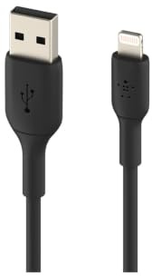 Belkin Câble Lightning (câble Boost Charge Lightning vers USB pour iPhone, iPad, AirPods ; câble de recharge certifié MFi pour iPhone ; noir, 1 m)