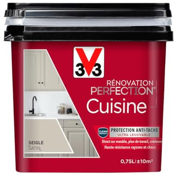 V33 Peinture de rénovation cuisine, Rénovation perfection Seigle satin 750ml