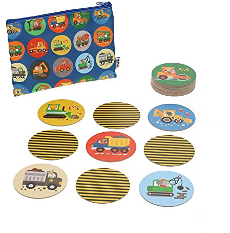 Petit Collage Memory Spiel Bauen - Lernkartenspiel für Kinder