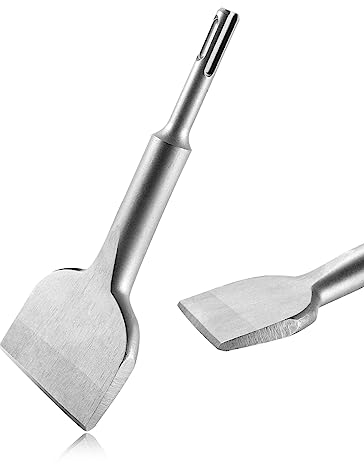 HPMAISON Scalpello SDS Plus, 165 x 75mm Curvatura a 25° Scalpello SDS-Plus per Ceramica Piastrelle Muro, Piastrelle per Pavimenti, Compatibile con Tutti i Martelli a Percussione e Perforatori SDS Plus
