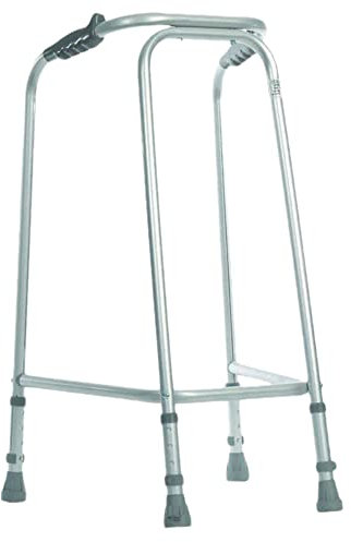 Ultra Narrow Walking Frame - Slim Design - 490mm Width - Medium - Lightweight Aluminium - Non-Slip Rubber Ferrules - Ergonomic Hand Grips - Rehabilitation Walking Aid
