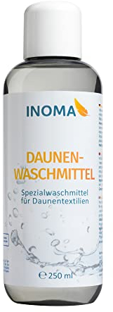 INOMA® [250ml] Daunen Waschmittel Flüssig - das sanfte Daunenwaschmittel für Jacken, Betten & mehr - Made in Germany Feinwaschmittel