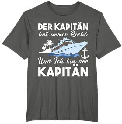 Der Kapitän Hat Immer Recht Lustige Bootbesitzer Segeln T-Shirt