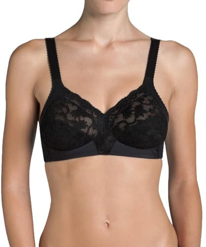 Reggiseno Triumph Senza Ferretto Classico Pizzo Taglie Grandi Delicate Doreen N Tg.3 Coppa F Nero 0004
