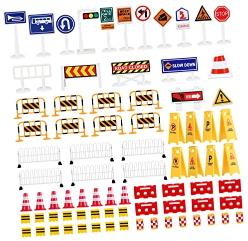 Gadpiparty Panneaux De Signalisation pour Garçon Fille Jeux De Panneaux De Rue Modèles De De Accessoires Éducatifs Décoration De Jeu