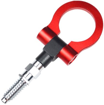 JNNJ Gancio di traino per rimorchio da corsa, in alluminio, rosso, stile sportivo, facile installazione