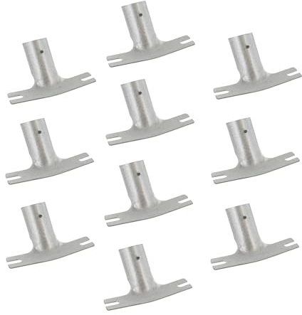 TRIUSO Stielhalter aus Metall verzinkt Metallstielhalter Ø 28 mm für Besen Besenstiel (10 Stück)