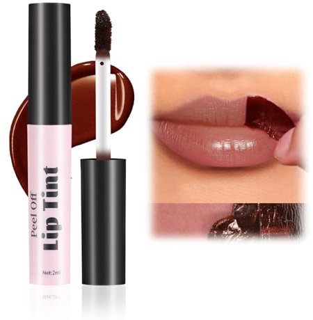 Lip Stain Peel Off, Lip Stain Long Lasting Waterproof Lip Tint Matte Lipstick, Tattoo Colour Nude Lipstick, Lip Stick for Women Girls (06#, One Size)