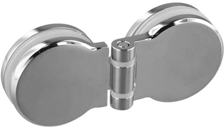 Glastür-Scharnier-Set, Waschbecken, Duschwanne, Glasscharnier, Zubehör, Klemme für Badezimmer, Dusche, Glastür, Schrank (doppelseitiges Scharnier)