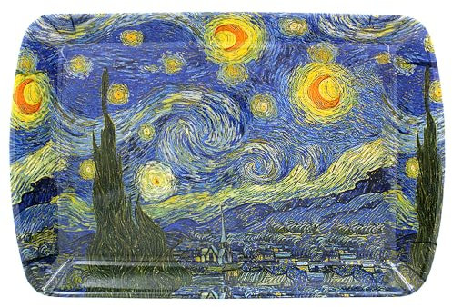 The Leonardo Collection Van Gogh Tray Small | Dinner Tray for Multiple Uses Around The Home | | Designed By Vincent Van Gogh | Trays for Food Serving Or Drinks Serving - Small
