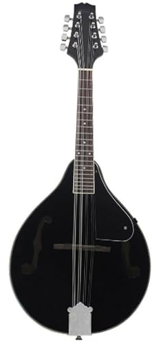 Mandoline Instrument De Musique Ensemble De Mandoline En Ébène Et Tilleul Noir À 8 Cordes Ensemble De Mandoline De Style A Avec Cordes De Boîtier Pour Débutants Instruments De Pratique(Black)
