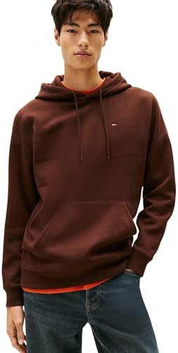 Tommy Jeans Tjm Reg S Flag Hoodie Dm0Dm20742, Felpa con Cappuccio, Uomo, Marrone (Rich Brown), M