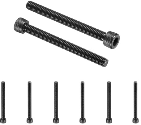 PATIKIL 25Pz M6 x 60 mm Viti a Testa Cilindrica con Esagono Incassato | 12.9 Acciaio Al Carbonio, Viti Brugola Kit Bulloni a Testa Esagonale Trattamento Nero Ossido, Filettatura Completa