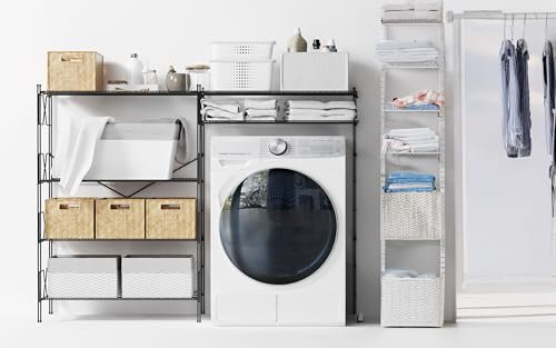 WISY Spazi Intelligenti Wisy sistema d'arredo modulare 3 spalle h120cm e 6 piani L80cm | Sistema d’Arredo Regolabile in Filo Metallico | Robusto, Salvaspazio, Senza Attrezzi, Made in Italy, Nero