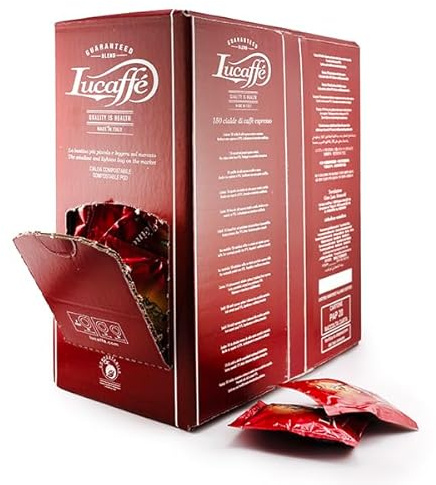 Lucaffè - 150 Cialde Caffè Compostabili ESE Ø44 mm - Mr. Exclusive 100% Arabica Long - Prodotto in italia - Qualità Superior - Espresso Cremoso