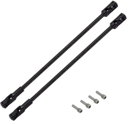Albero Cardanico Giunto Albero Trasmissione Fai Da Te Tagliato A Lunghezza Per 1/10 LCG RC Per Cingolato Per Robot SCX10 I II III TRX4 Per Capra Universale(Nero 2 pezzi)
