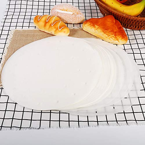 BSTiltion Bamboo Steamer Paper Eco-Friendly Non-Stick Under Steam Mat for Kitchen Use 50Pcs (10inch)