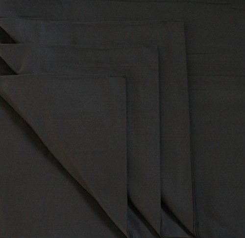 STOFFKONTOR Deko Molton Stoff B1 schwer entflammbar Breite 300cm – Meterware, Farbe Schwarz – geeignet für Dekoration, Wandverkleidung usw.