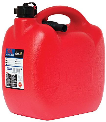 S SUMEX Bidón Gasolina 10 Litros Homologación Oficial Incluye Tubo Flexible Antiderrame Material Resistente y Duradero Color Rojo