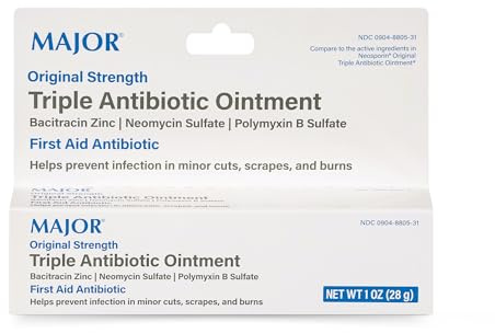 MAJOR Triple Antibiotic Ointment, Original Strength Formula, 1 Oz Tube
