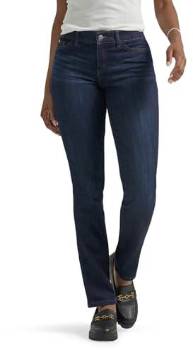 Lee Women's Petite Flex Motion Regular Fit Straight Leg Jean, Niagara 01, 20 Short