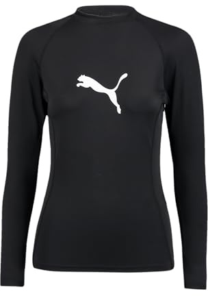 PUMA Rashguard badkläder för kvinnor, svart, M