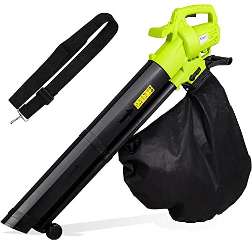Stream 3000W Leaf Blower and Vacuum Shredder, 3 in 1 Garden Leaf Blower with 35L Large Collection Bag,10m Cable,Shoulder Strap, Wheels-Lightweight Design,10:1 Shredding Ratio for Garden,Lawns,Patios