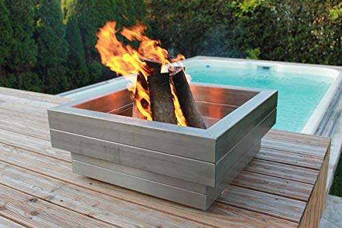 KIRCHBERGER METALL Edelstahl Feuerschale - Rechteck