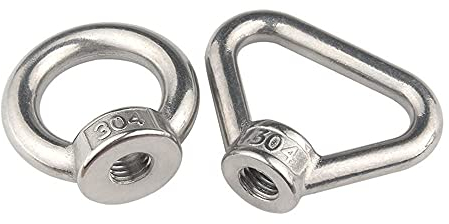 304 Edelstahl-kreisförmige/dreieckige Ringmutter, m3m4m5m6m8m10m12m14-m20-M5 * runde * 1 stück