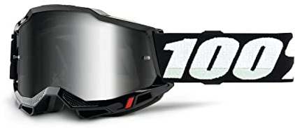 100% Unbekannt Accuri 2 Fahrradbrille, Schwarz, verspiegelte silberne Gläser