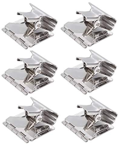 DOITOOL Lot de 6 pinces de prix en fer plaqué pour étiquettes de prix - Pour les propriétaires de gâteaux - Pour les étiquettes de vente au détail, les paniers, les cartes
