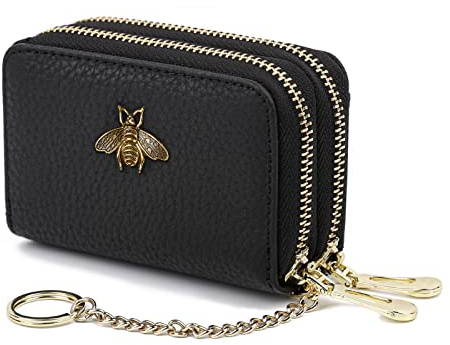 imeetu Kartenhalter Geldbörse RFID Kreditkartenhalter für Frauen Slim Leder Damen Kartenhalter mit 12 oder 24 Kartenfächern & 2 Breiten Geldfächern