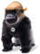 Steiff Kuscheltier Boogie Gorilla, Süßes Stofftier mit Kunststoffaugen, Kinder, Jungen & Mädchen, Plüschtier 35 cm, Schwarz, 062223