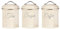 Innoteck Essentials Tea, Coffee, Sugar, Canister Set - Easy to Open Airtight Lids - Storage Tin for Your Tea, Sugar, and Coffee - Set of 3 Canisters Cream