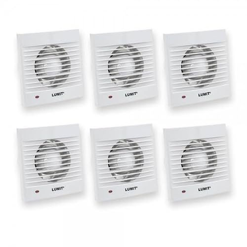 Pack 6 unidades extractor de baño gravana | extractores para baño | pack ahorro + economico | 6 extractores 80 mm de diametro