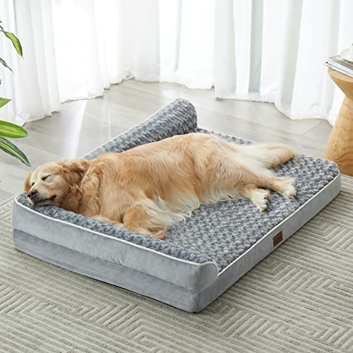 BFPETHOME Cama Ortopédica Grande para Perros, Sofá Cama Impermeable con Funda Extraíble Lavable, Forro Impermeable y Parte Inferior