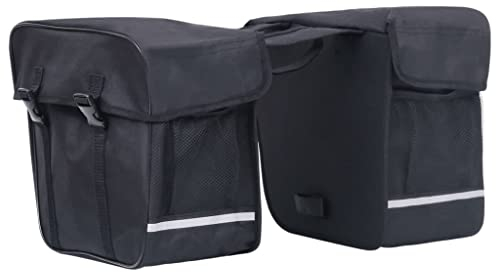 INLIFE Doppel-Fahrradtasche für Gepäckträger Wasserdicht 35 L Schwarz,1.46kg,93250