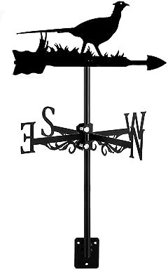 ZNEL Edelstahl Wetterhahn Windfahne Frösche Hahn Vogel Kuh Ornament Wetterfahne Richtungsanzeiger Für Bauernhof Szene Dachgarten Im Freien Yard,Style 3