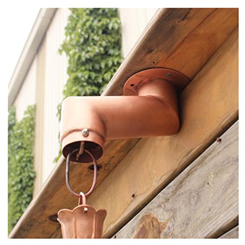 Catene per la pioggia Catena per la pioggia Grondaia in rame Fosso Grondaia del cortile Grondaia semicircolare per l'acqua piovana Imbuto per l'acqua Downpipe Tetto in stile giapponese Drenaggio Acces