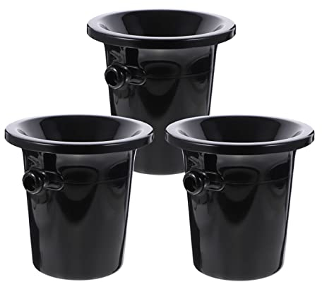 ice bucket, ice bucket gift 3 Pcs Black Ice Buckets Mini Plastic Ice Buckets For Bar Cocktail Bar, Parties, Chilling Wine,Champagne Ice Container wine buckets for parties