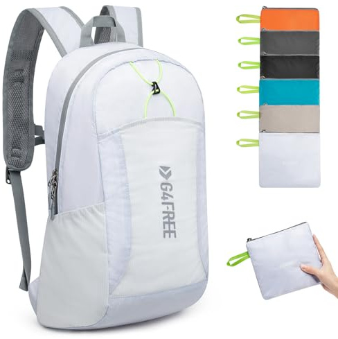 G4Free Faltbarer Leichter Rucksack 25L Unisex Tagesrucksack Kleiner Reiserucksack Wanderrucksack Trekkingrucksack Wasserdicht für Wandern Fahrrad