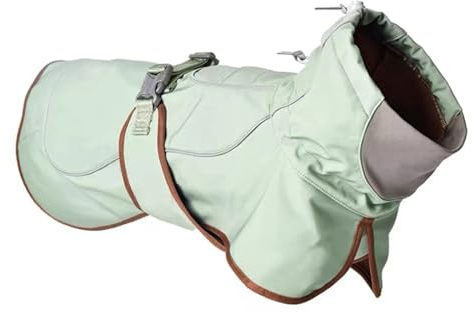 PJDDP Wasserdichter, Warmer Hundemantel, Hundemantel Mit Hohem Kragen, Reflektierend Und Verstellbar Hundewintermantel Softshell-Hundemantel,Grün,XXS