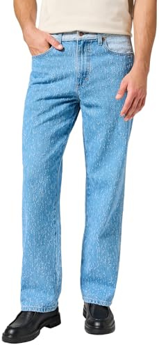 Wrangler Relaxed raka jeans för män, All fired, 33W x 34L