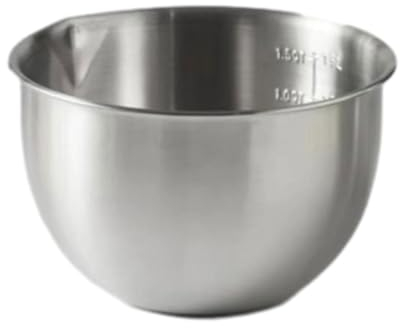 Stainless Steel Deep Mixing Bowl Metal Bowl Baking Accessory Cooking Bowl Salad Bowls for Breading Snacks Baking Dessert Soup, 2.5L